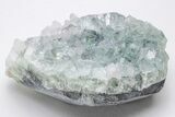 Glass-Clear, Purple & Green Cubic Fluorite Cluster - China #205623-1